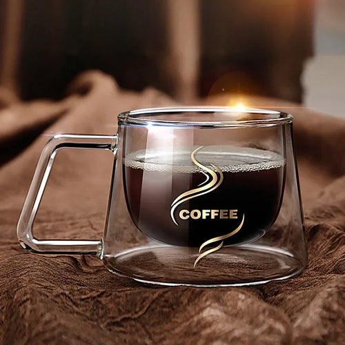 tasse expresso verre double paroi avec anse