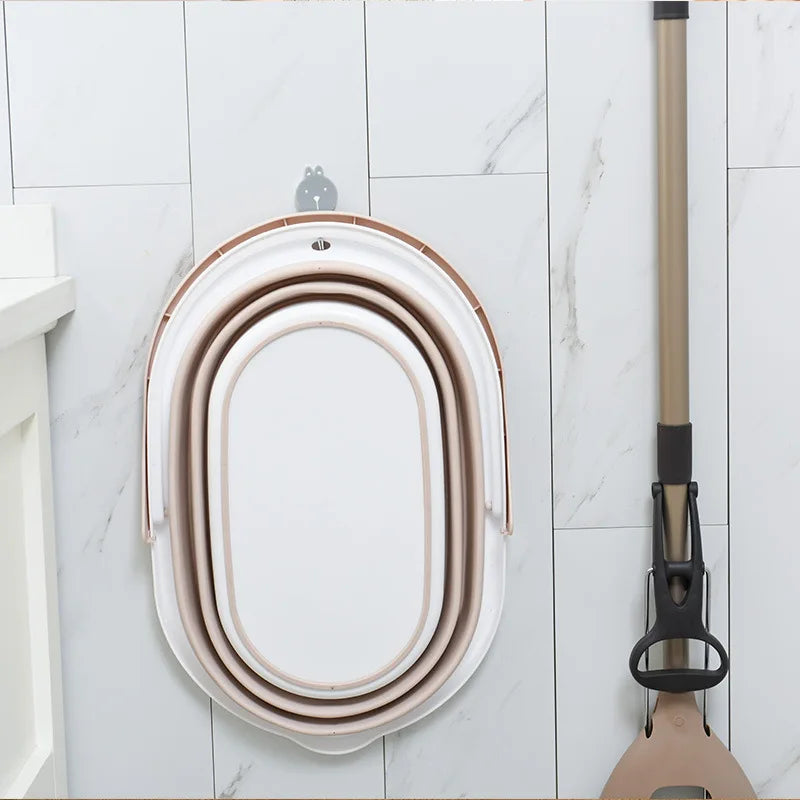 panier pliable pour linge et rangement en plastique - vue 7 sur 9