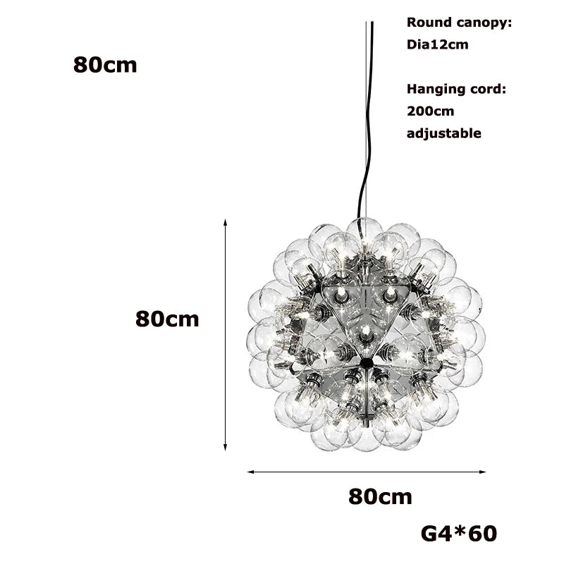 LED-Kronleuchter aus verchromtem und goldenem Glas für Ihre Inneneinrichtung