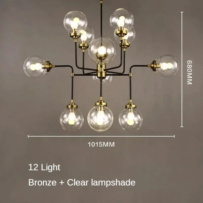 lustre artistique en verre pour décoration intérieure moderne - vue 8 sur 24