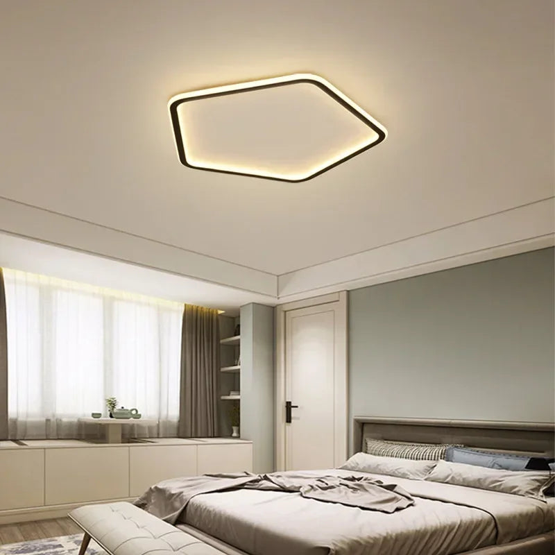 Moderner LED-Kronleuchter mit mehreren Formen für die Dekoration - vue 6 sur 14