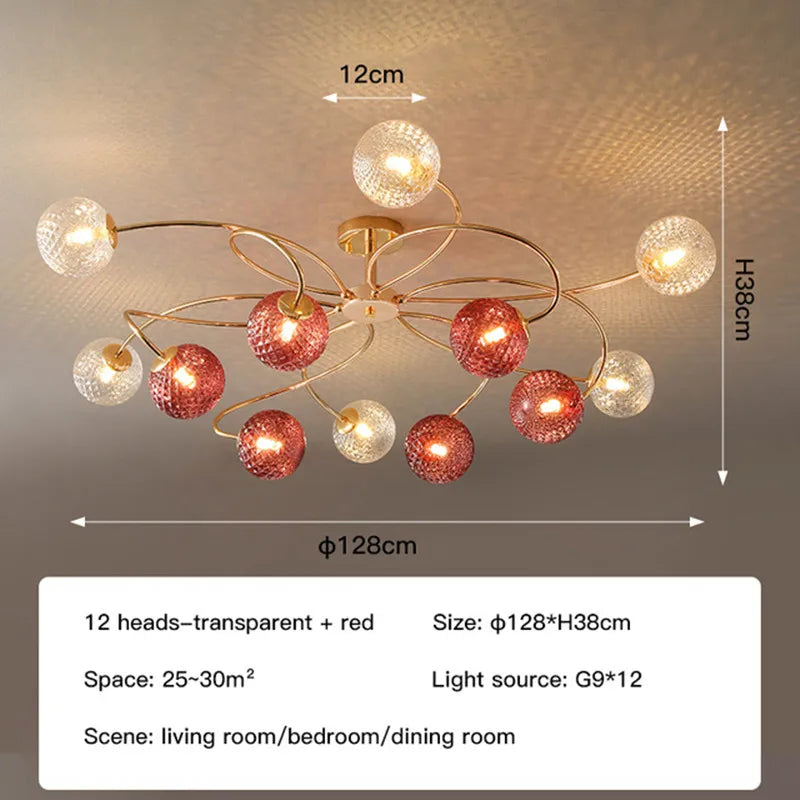 lustre led multicolore design pour intérieur moderne décoratif