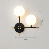 applique murale led moderne en boule de verre pour éclairage intérieur