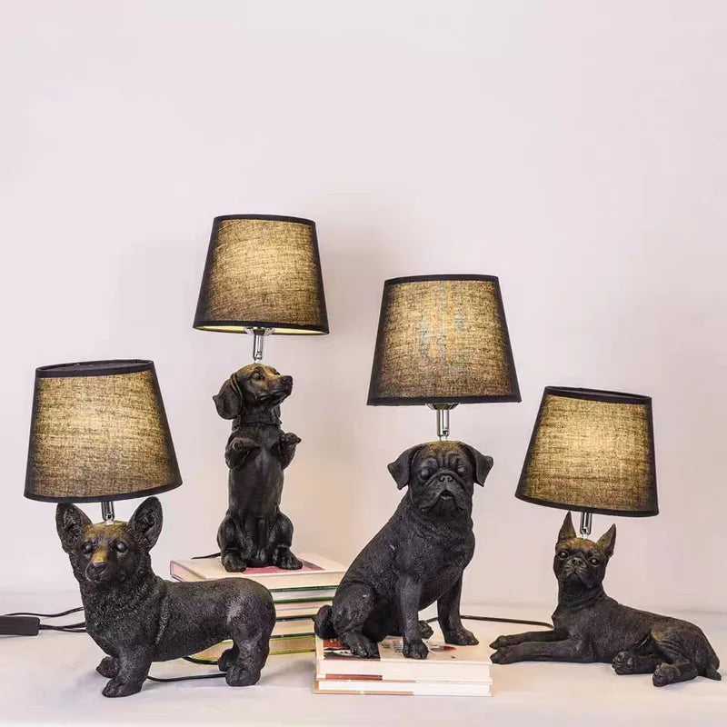 lampe de table led moderne design chiot nordique pour enfants - vue 7 sur 16