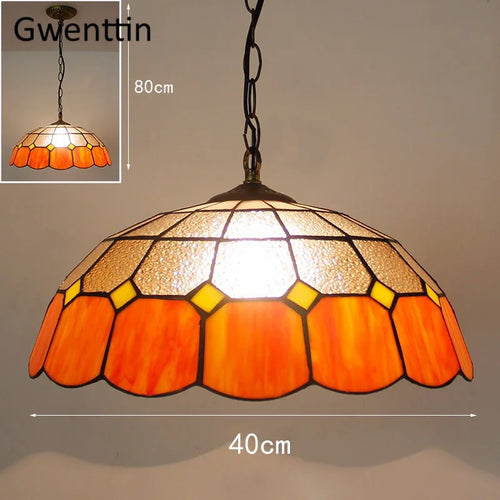 Pendelleuchte aus Buntglas im Tiffany-Stil für Ihre Inneneinrichtung - vue 10 sur 26