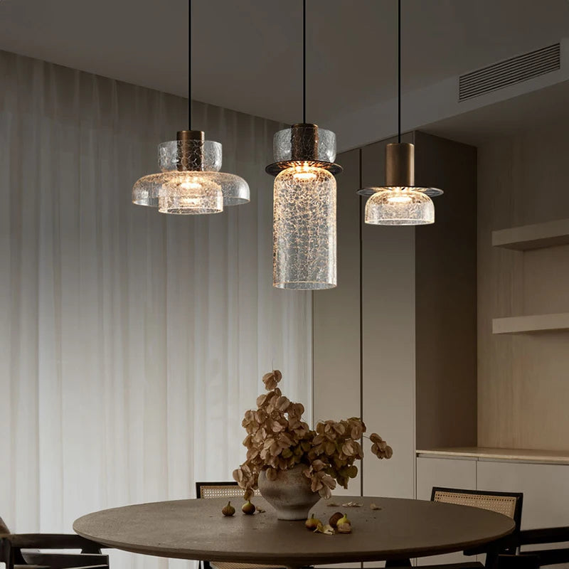 suspension créative en verre pour éclairage intérieur réglable - vue 3 sur 12