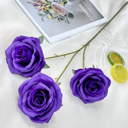 branches de roses artificielles en soie pour décoration élégante - vue 35 sur 40
