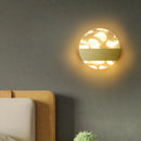 Moderne luxuriöse LED-Wandleuchte mit Federn im minimalistischen Design