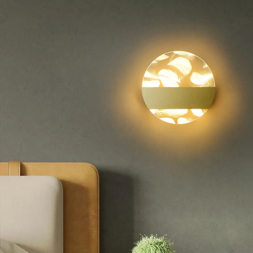 Moderne luxuriöse LED-Wandleuchte mit Federn im minimalistischen Design - vue 4 sur 10