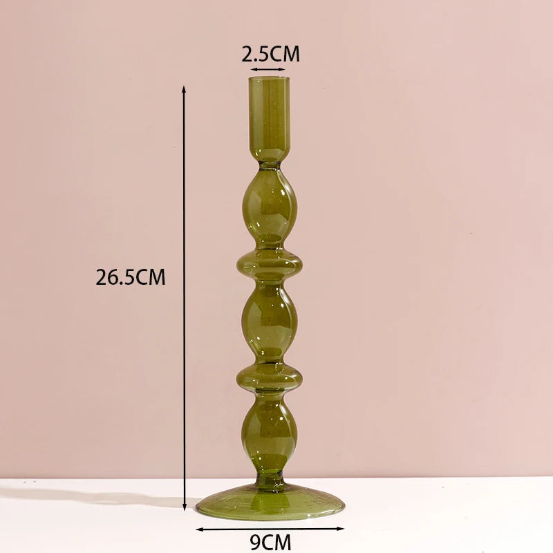 bougeoir en verre européen pour décoration et mariage - vue 22 sur 30