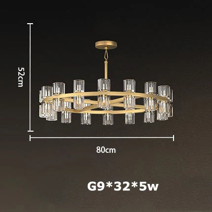 suspension classique en cristal noir et or design élégant