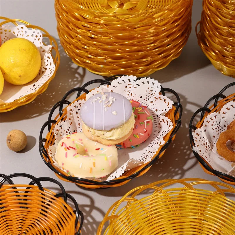 panier en rotin tissé pour fruits et aliments à la maison - vue 7 sur 10