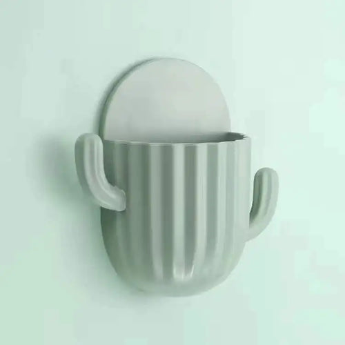 support mural auto-adhésif pour rangement de brosse et dentifrice cactus - vue 10 sur 10