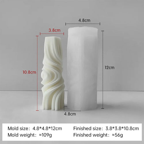 moule en silicone pour bougies aromatiques cylindriques fait main