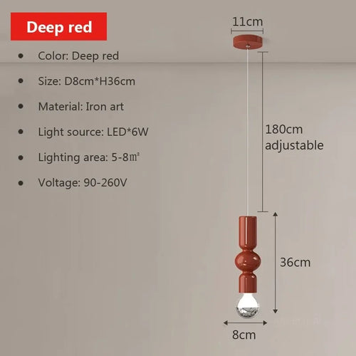 Minimalistische nordische LED-Pendelleuchte für elegantes Interieur