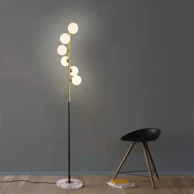 Lampadaire nordique Simple avec boule de verre - vue 3 sur 6