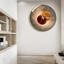 horloge murale en verre design moderne créatif pour décoration intérieure
