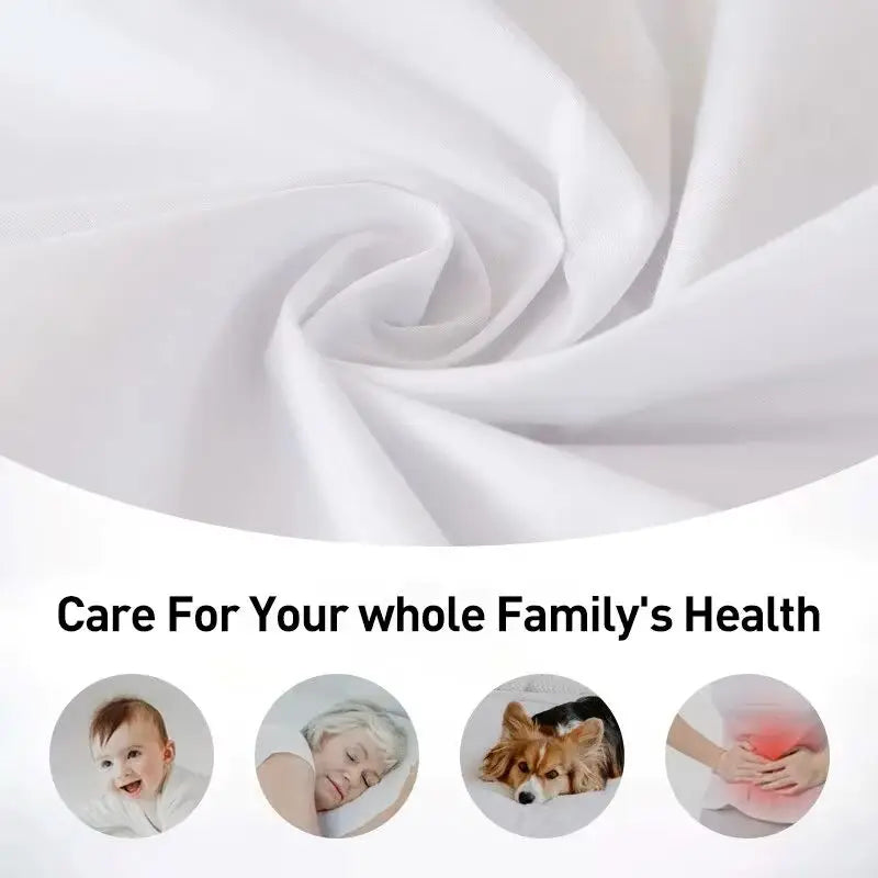 Waterproof Fitted Sheet Bedding Cover Bed Cloth Solid Color Mattress ,Soft Breathable Noiseless Bed Cover Deep Pocket Large size - vue 5 sur 14