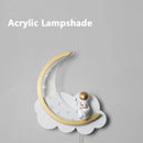 Applique murale moderne en forme de lune avec veilleuse led
