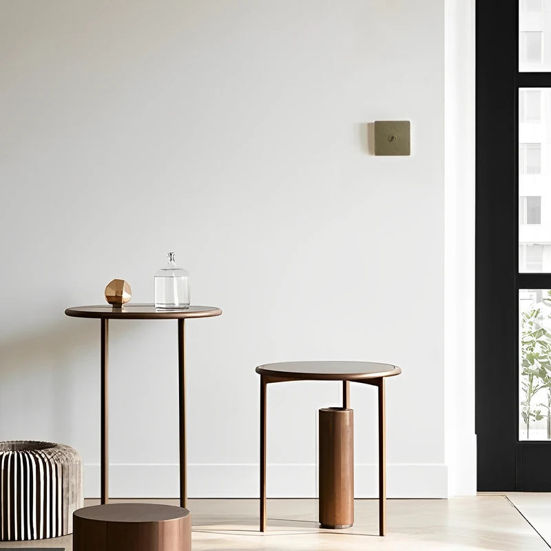 Prise électrique et double USB et USB type C en acier gris vieilli brossé bords arrondis