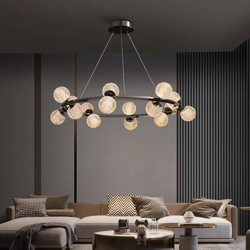 Nordic home decoration, living room chandelier, bedroom chandelier, dining room chandelier, ceiling light, indoor lighting - vue 4 sur 9