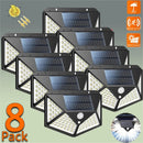 lot de lampes solaires à led avec capteur de mouvement pour jardin