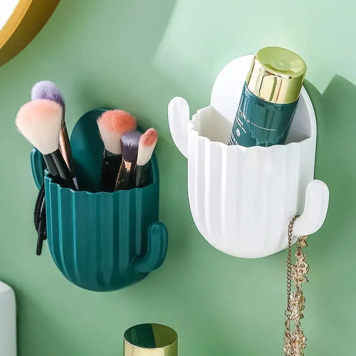 support mural auto-adhésif pour rangement de brosse et dentifrice cactus - vue 2 sur 10