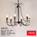 lustre rétro en fer et cristal style américain créatif