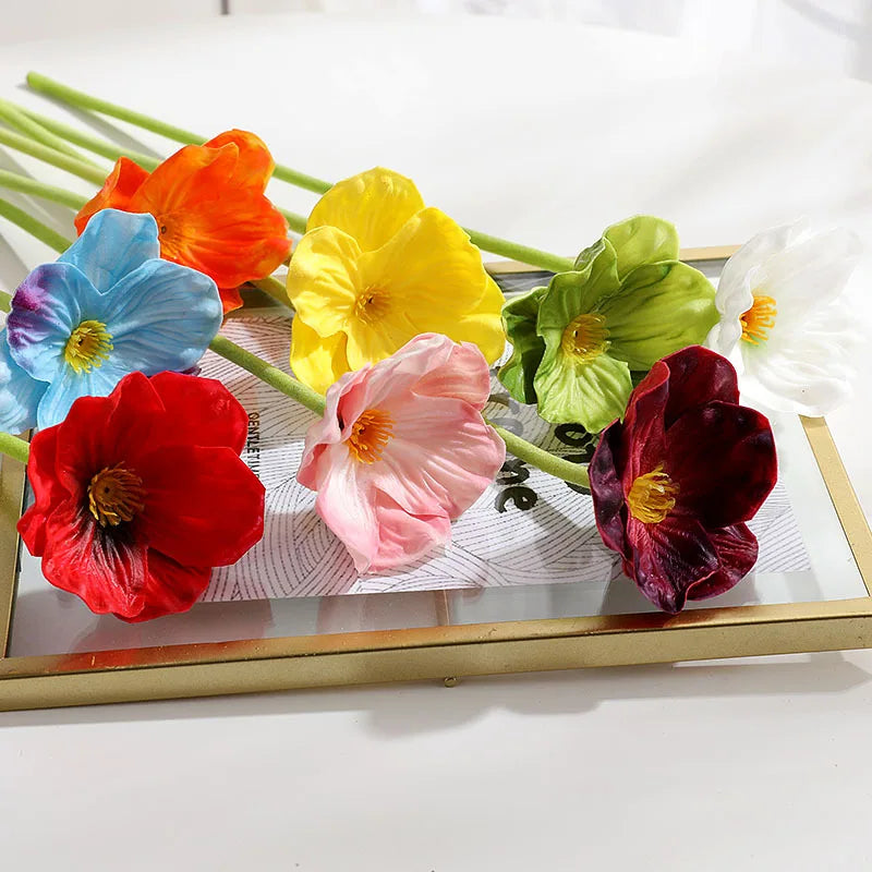 fleur de pavot artificielle pour décoration de mariage et intérieure - vue 4 sur 14