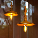 Vintage-Pendelleuchte aus Holz für Bar und Restaurant im nordischen Stil