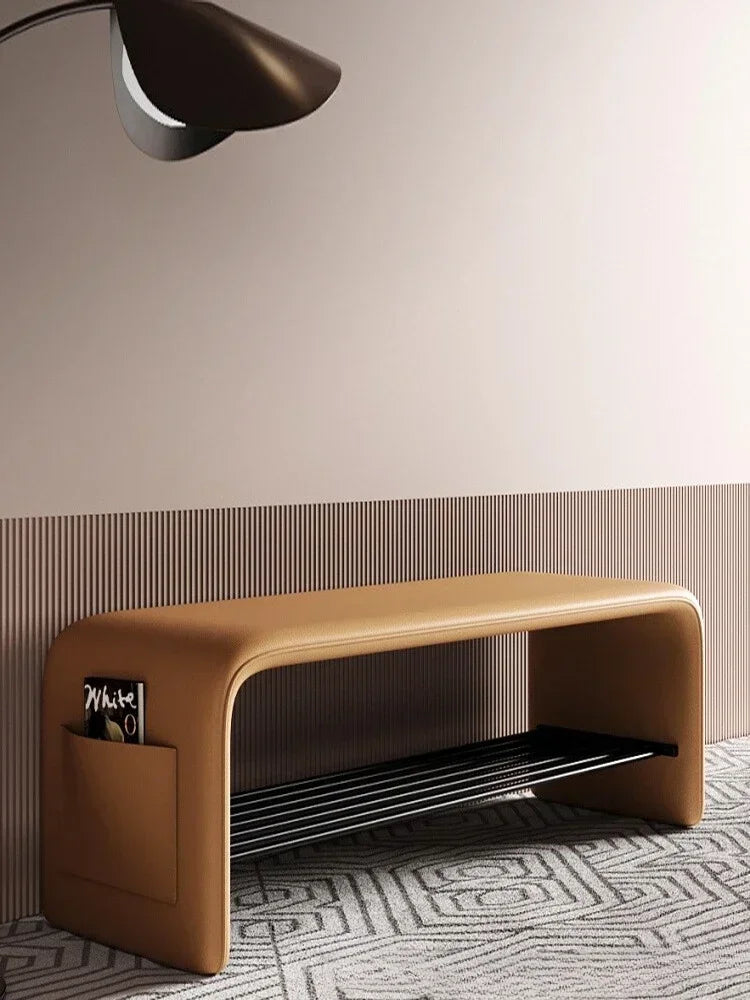 Doorway Shoe-changing Stool, Shoe Cabinet Storage, Two-purpose All-in-one Stool, Bedroom Simple Bedside Bench for Sitting