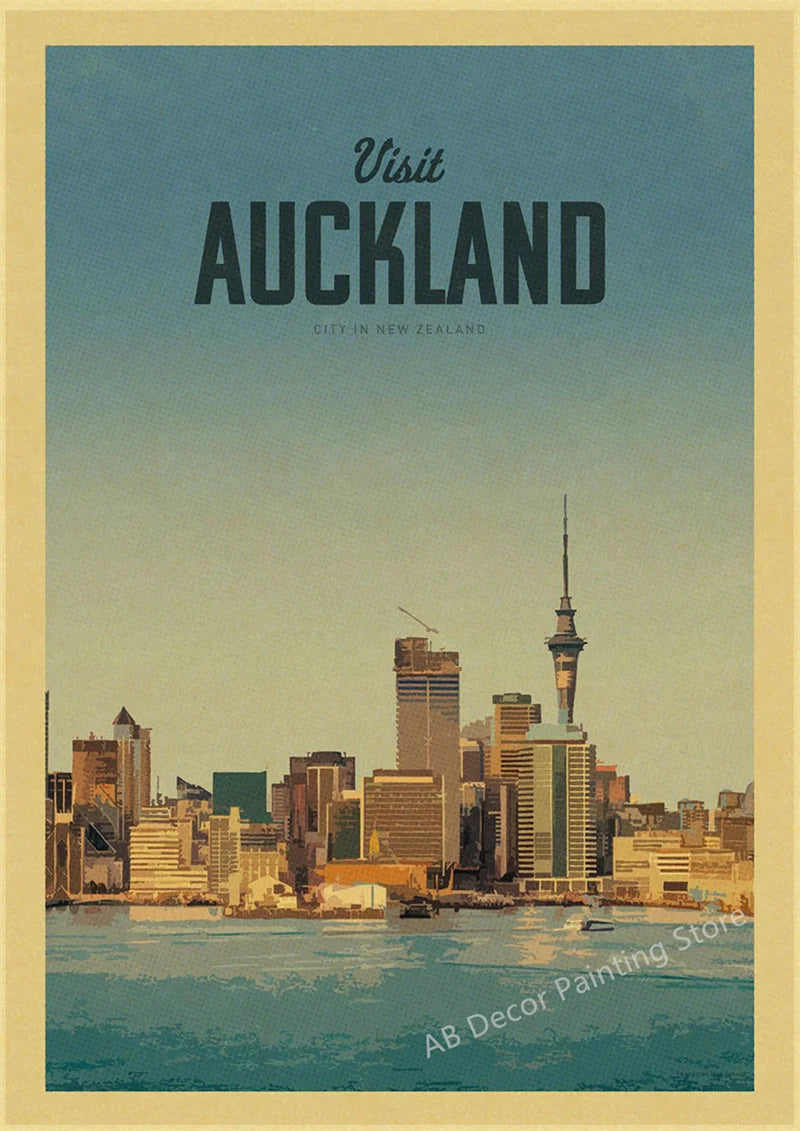 Affiche vintage de voyage pour passionnés de tourisme