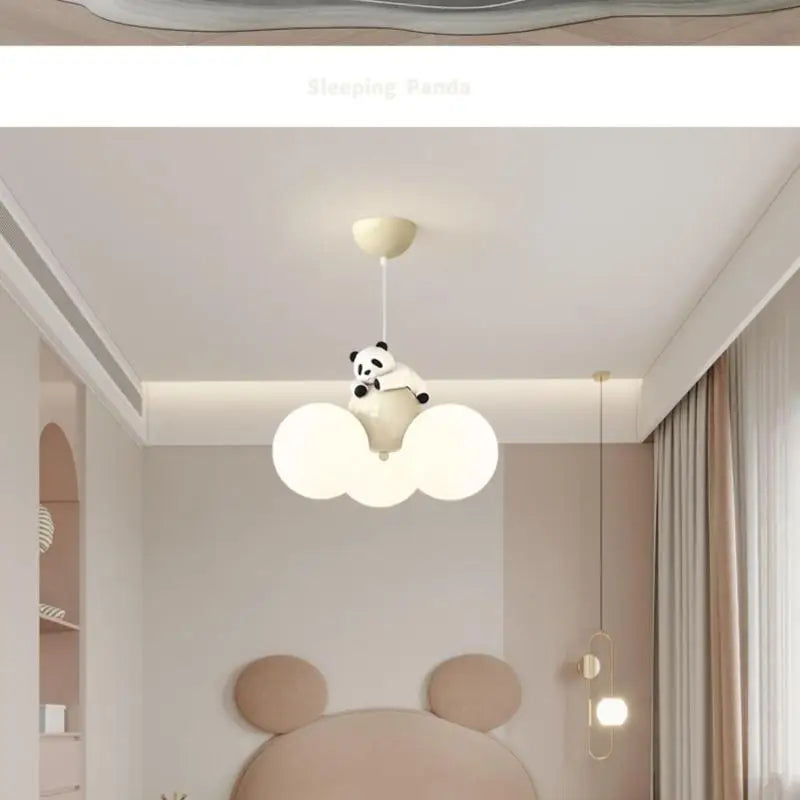 suspension moderne panda lune haut de gamme - vue 7 sur 12