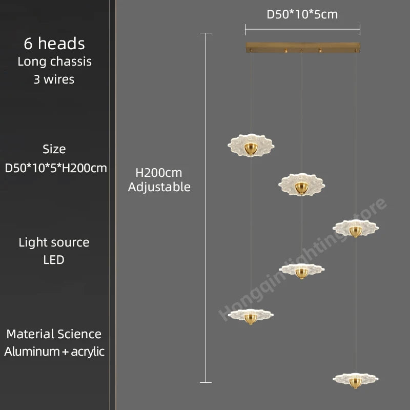lustre moderne à led pour éclairage intérieur décoratif - vue 17 sur 26