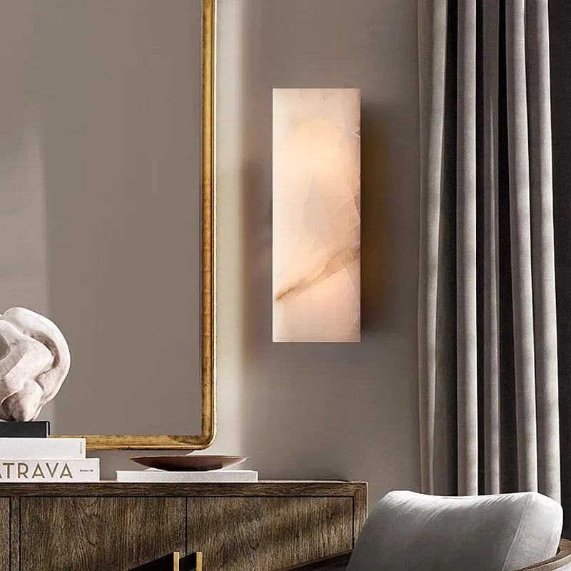 applique murale led extérieur étanche tendance marbre naturel 2024 - vue 6 sur 9