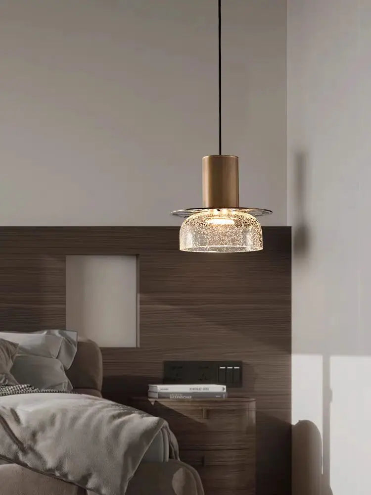suspension rétro en verre craquelé style américain pour bar et café - vue 5 sur 12