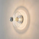 Wandleuchte aus Wellenstruktur-Glas für Flur, Eingang und Treppenhaus