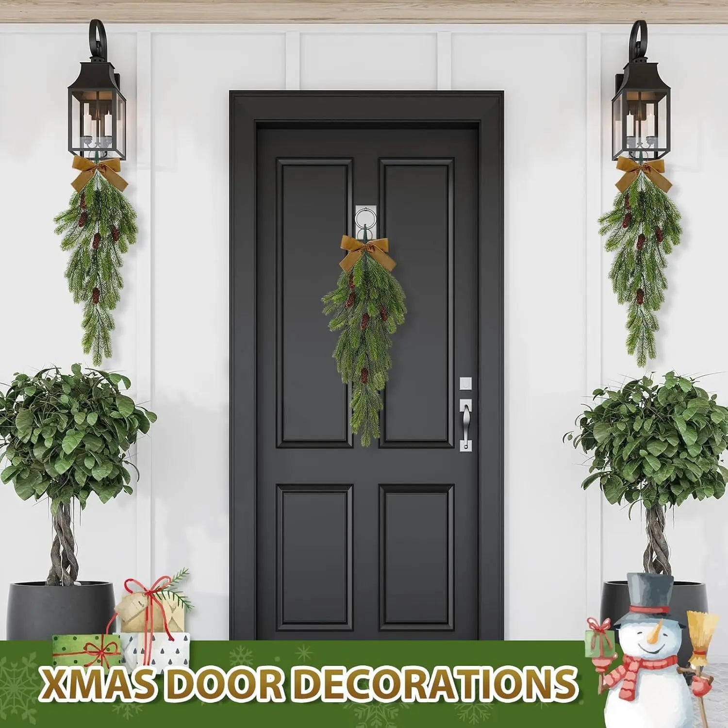 guirlande de pommes de pin artificielles pour décorations de noël - vue 4 sur 8