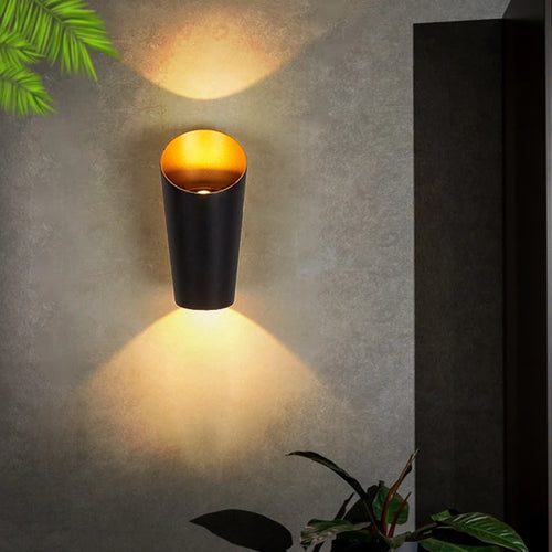 LED-Wandleuchte Spiralform Doppelkopf Außenbereich Garten Balkon Wasserdicht - vue 2 sur 18