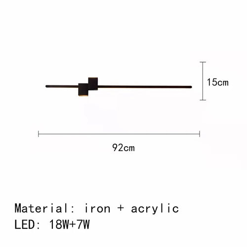 LED-Wandleuchte minimalistisch mit künstlerischem Design - vue 15 sur 15
