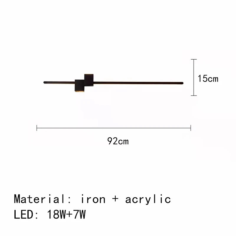 LED-Wandleuchte minimalistisch mit künstlerischem Design - vue 14 sur 15