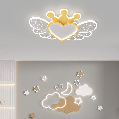 Kronleuchter LED ultrahell modern nordisch mit Herzdekor - vue 3 sur 17