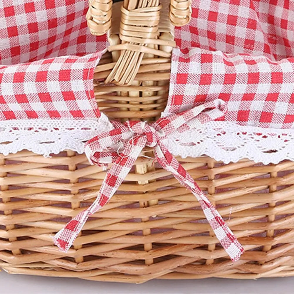 panier en osier pour pique-nique et rangement avec couvercles - vue 9 sur 8