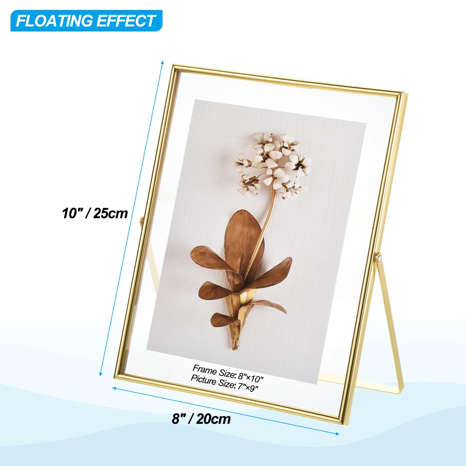 lot de 2 cadres photo en métal et verre pour décoration - vue 13 sur 22