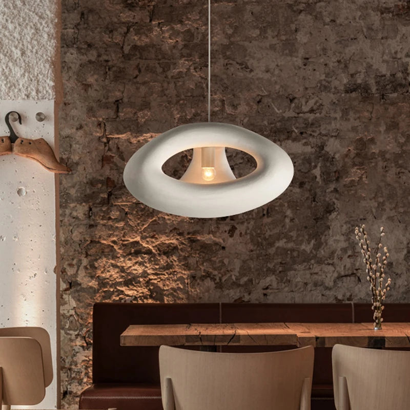 lustre nordique wabi sabi led éclairage artistique bar café - vue 4 sur 8