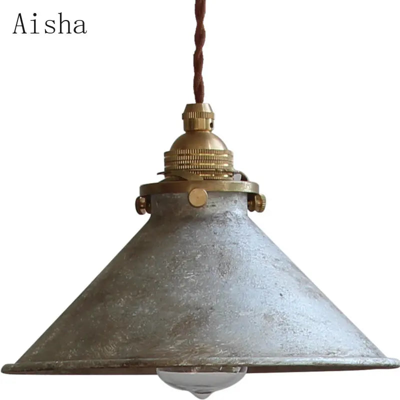 suspension rétro en laiton style campagnard américain pour décoration intérieur - vue 6 sur 9