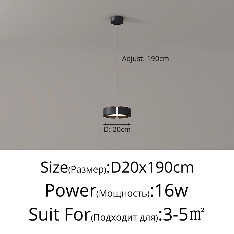 Höhenverstellbarer LED-Kronleuchter im italienischen Minimalismus für moderne Einrichtung