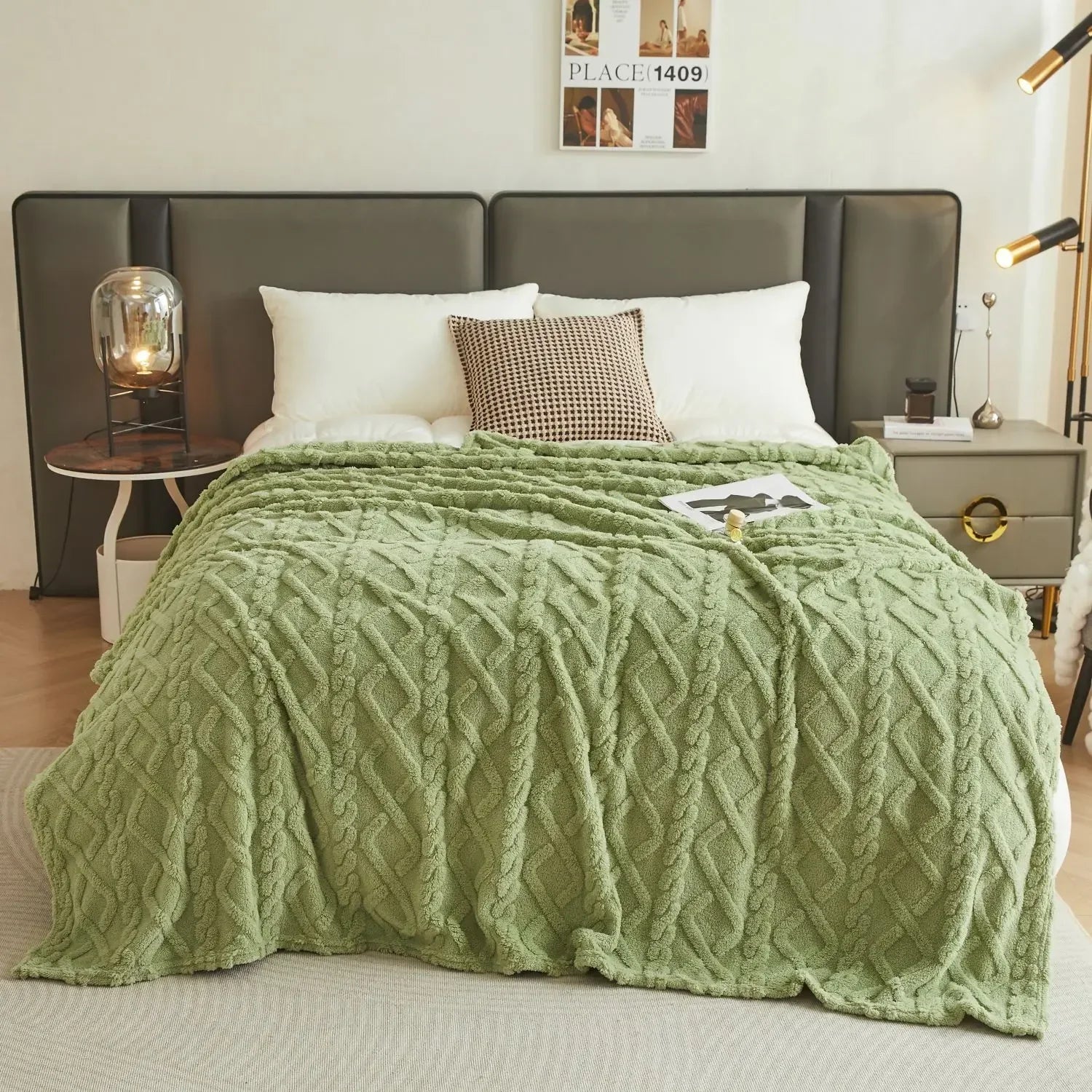 plaid polaire corail doux chaud pour canapé lit