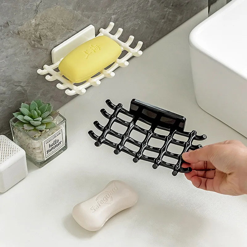 porte-savon mural auto-adhésif sans perforation pour salle de bain - vue 3 sur 8