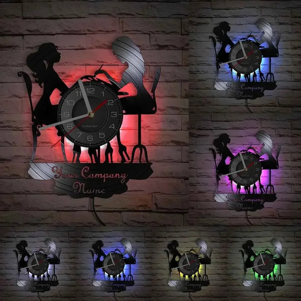 horloge murale vinyle pour salon de manucure et beauté - vue 30 sur 31